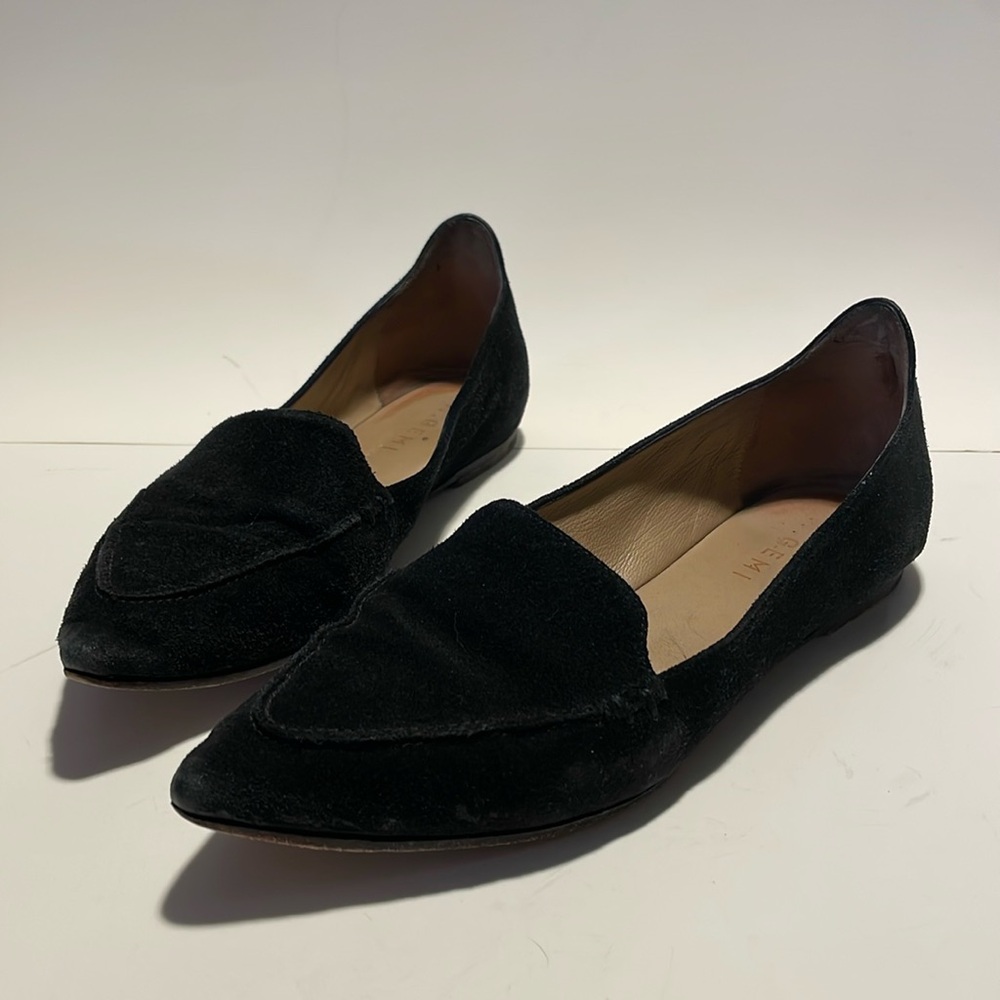 M. Gemi black suede flats